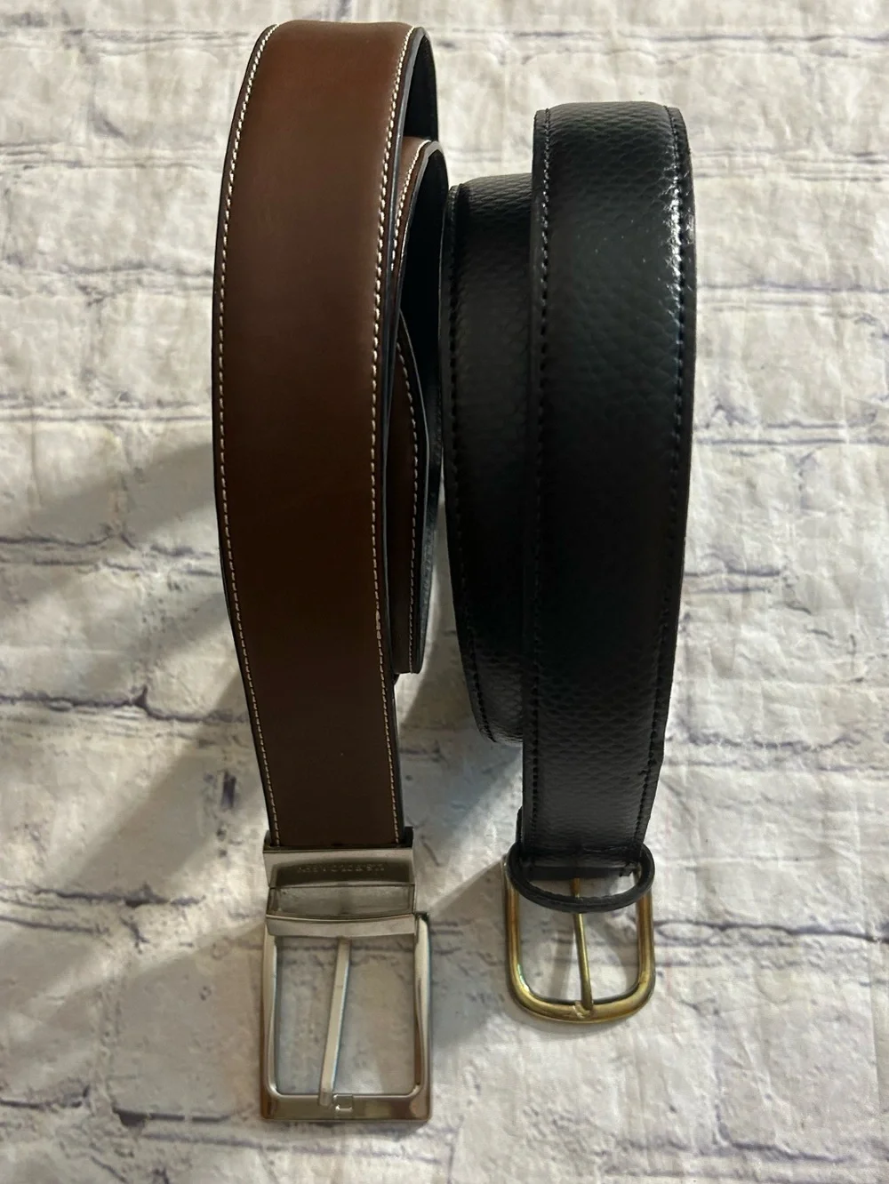 U.S.POLO ASSN REVERSIBLE CHUNKY BROWN & BLACK SIZE 38”VTG BLACK BILL BLASS BELTS